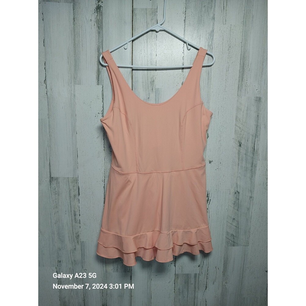 JoyLab Peach Mini Dress with Ruffle Hem